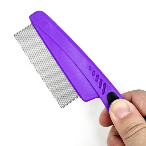 ELFSKIK-Stainless-Steel-Fine-Tooth-Dandruff-Comb-Professional-Dandruff-Remover-Multifunctional-Hair-Grooming-Comb-for-Kids-and-Adults-Purple