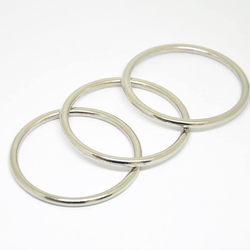 LIUXIN 100 STÜCKE DIY Leder Handwerk Taschenriemen Zubehör Metall O Ring Schnalle 10mm/15mm/20mm/25mm/30mm/35mm/40mm/45mm/50mm/60mm/65mm/70mm