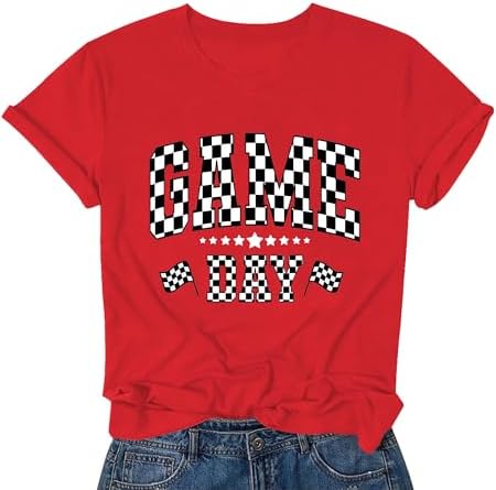 Football Shirts for Women – Game Day Shirt Sunday Funday Football Season Tee Tops