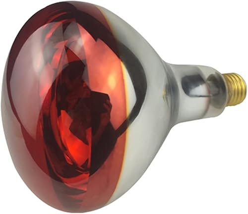 Miniatura 2 de BONGBADA Paquete de 6 bombillas de calor R115 de 125 vatios de vidrio infrarrojo para servicio de alimentos, bombilla de criador, pollitos,