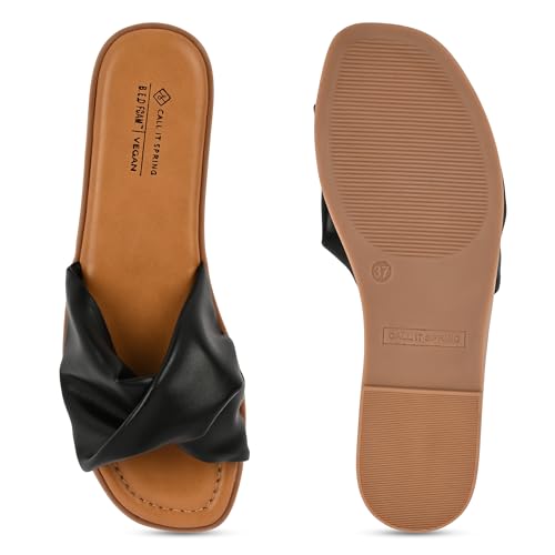 Image of Call It Spring Women's Black Flat sandals