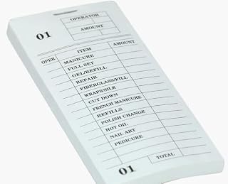Generic 10 PCS TICKET BOOK- Nail Spa Salon Sales Book/Ticket Book/Order Book, WHITE/BLACK