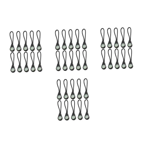 Veemoon 4sets Zipper Pull Replacement Luminous Zipper Pullers Portable for Coats Bags 10pcs*4