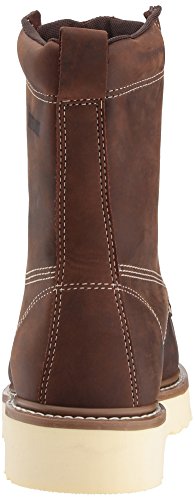Wolverine Mens Loader 8" Steel Toe Wedge Work Boot, Brown, 9.5 Us #TOP2