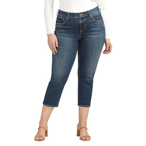 Jag Jeans Women's Plus Size Maya Mid Rise Capri-Legacy