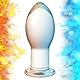 Roluck Glas Analplug Kristall Buttplug Glasdildo Plug Prostata Massage G-Punkt Masturbation Stimulator Anal Sexspielzeug für Frauen Männer Paare (M)