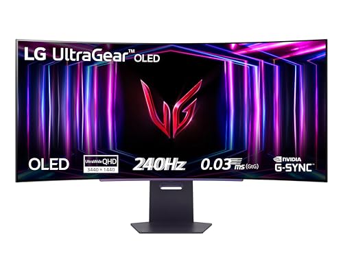 LG 45GS95QE Recensione: Opinioni sul Monitor OLED LG UltraGear OLED 45GS95QE Monitor Gaming 45', 21:9 Curvo (800R), WQHD (3440x1440), OLED, 240Hz, 0,03ms (GtG), G-Sync, FreeSync Premium Pro, HDR 400 True Black, HDMI 2.1, DisplayPort, Nero