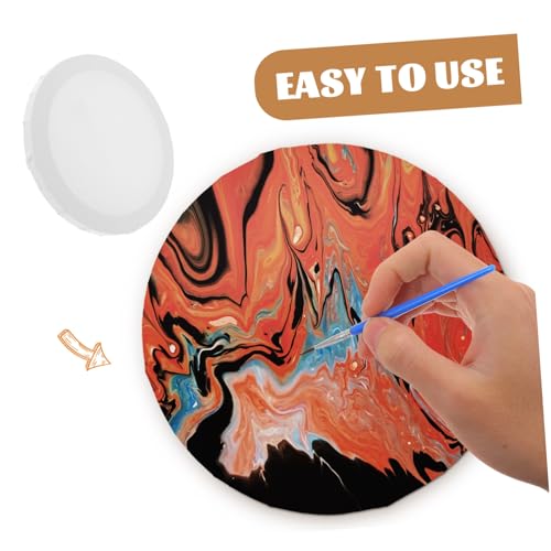 Lienzo redondo para pintar pack de 4 paneles duraderos de óleo y acrílico 7