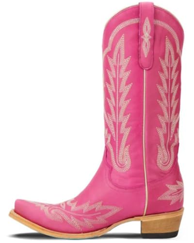 Lane Women's Lexington Tall Western Boot Snip Toe Hot Pink 9 1/2 M US3