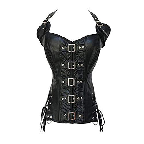 3nh 1Pc Corset Bustier Top-Steampunk Waist-Cincher Women Femme Size: Small; Material: Spandex-picture-8