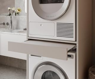 PLATAN Room Lavatrice asciugatrice con ripiano estraibile • Armadio sovrapiano 187 x 65 x 66 cm (cashmere)