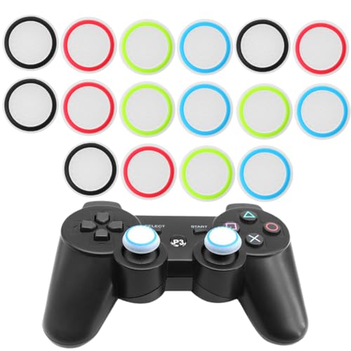TNSRAY 16 Pezzi Tappi Pulsanti in Silicone Copertura di Protezione, per Joystick Controller,Grip Joystick Cap Analogico, Gommini Joystick PS4 per PS5, PS4, Xbox 360, PS3 Game Controller