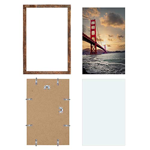 12X18 Frame Rustic Style 12 X 18 Poster Frame 3 Pack, Wall Mounted For Horizontal Or Vertical #TOP3
