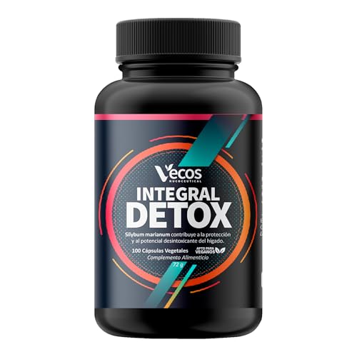 VECOS | Detox Depurativo Hígado y Colon | 100 Cápsulas | Diurético Natural | Cardo Mariano, Cúrcuma, Alcachofa, Diente de León y Jengibre | Drenante, Desintoxicante, Limpieza Colon Intestinal