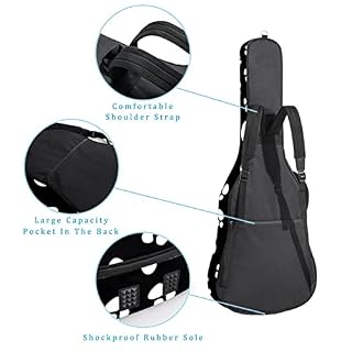 Housse de guitare en tissu Oxford imperméable avec bandoulière réglable Motif cercles et pattes Blanc - Les Beatles, Paul McCartney, John Lennon, RIngo Starr, George Harrison Housse de guitare en tissu Oxford imperméable avec bandoulière réglable Motif cercles et pattes Blanc – Image 3