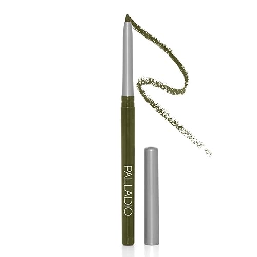 Palladio Delineador de ojos retráctil impermeable color ricamente pigmentado y cremoso delineador de ojos de lápiz deslizante para girar a prueba de