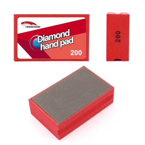 HOMESOM Diamond Hand Polishing Pads Electroplated Diamond Tools Pad Sanding Block for Grante MarbIe Stone Glass 200 Grit - Image 3