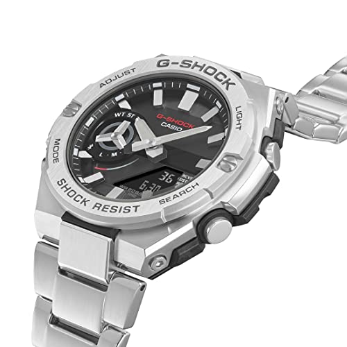 Casio Men Stainless Steel G-Shock AnalogDigital Black Dial Gst-B500D-1Adr (G1235), Band Color-Silver - Image 2
