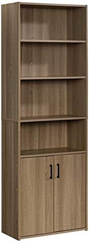SauderBeginnings Bookcase With Doors, L: 24.65" x W: 11.65" x H: 71.14", Summer Oak