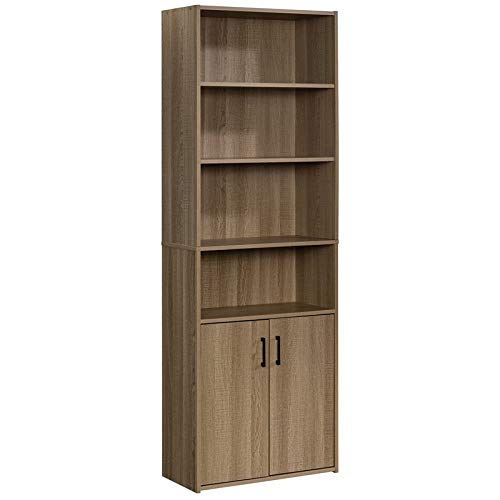 SauderBeginnings Bookcase With Doors, L: 24.65" x W: 11.65" x H: 71.14", Summer Oak