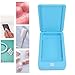 Jelquix Cell Phone Cleaner Box, 253.7nm Wavelength for Effective Cleaning, Compact Design Fits Phones Under 6.7 Inches, with USB Charging, for Keys Toothbrushes Headphones Watches (Blue)