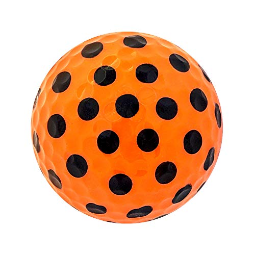 Navika Assorted Orange & Yellow Polka Dot Golf Balls (Sleeve Of 3) #TOP3
