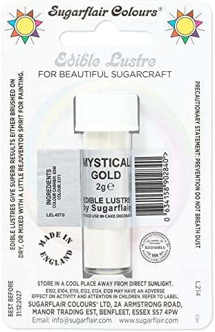 Sugarflair Silver Sparkle Edible Lustre Dust, Add a Lustrous Shine to Cakes or Decorations. Brush On or Add Rejuvenator to Create Eye-Catching Edible Paint, Gives Shine to Your Bakes - 2g