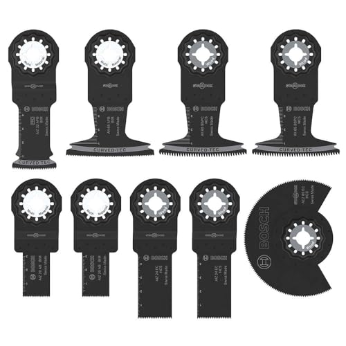 Bosch 9x Holz und Weichmetall Set (für Nichteisenmetalle Kunststoffbeschichtete Platten 134 x 104 mm Professional Zubehör Multifunktionswerkzeug)