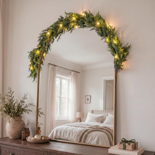 Suncalla 4 ft Cedar Christmas Mirror Garland with Light by Suncalla - Used condition - US$18.79