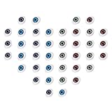 ATMATERIAL: Die bunten Hohlaugen bestehen aus hochwertigem Kunststoff, sind glänzend und glatt