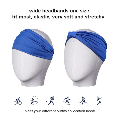 Women's Headband - Loose, Breathable, and Sweat-absorbent Elastic Headband, Suitable for Yoga, Fitness, and Running (Black)