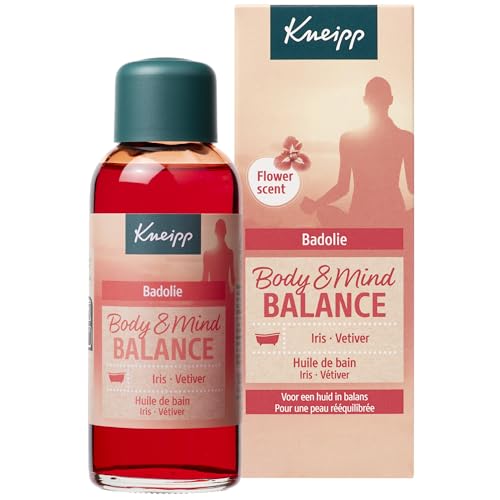 Kneipp Body & Mind Balance - Badeöl - Iris und Vetiver - Sanfter Blumenduft - Für mehr Gleichgewicht - Vegan - 100 ml