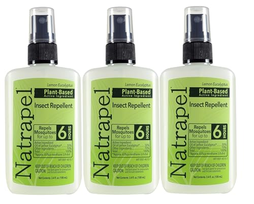 Natrapel Lemon Eucalyptus Pump 3.4 Fl Oz (Pack of 3)