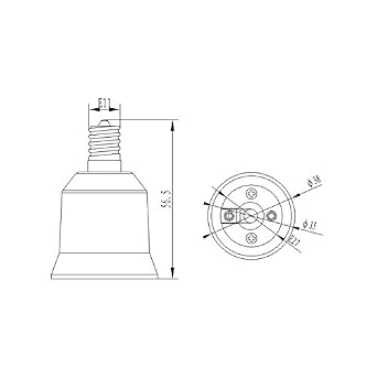 (E11 to E26/E27) - Mini Candelabra Socket E11 to Standard Bulb E26/E27 Edison Screw Medium Socket Adapter Converter (12pcs)