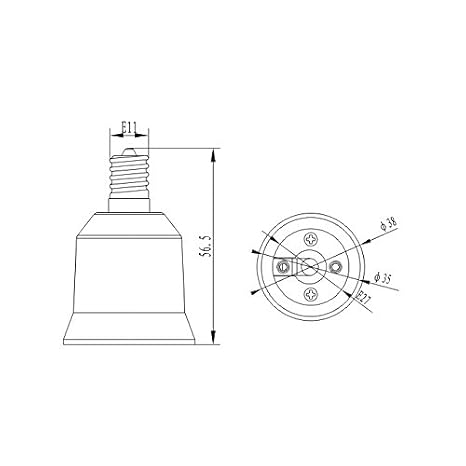 (E11 to E26/E27) - Mini Candelabra Socket E11 to Standard Bulb E26/E27 Edison Screw Medium Socket Adapter Converter (12pcs)