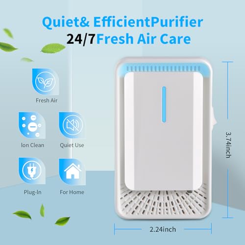 Purificador de aire ionizador para hogar 4 unidades miniatura 2