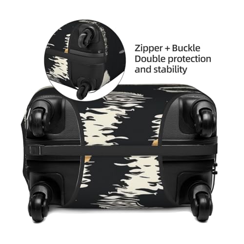 Bear silhouette Luggage Cover for Suitcase TSA Approved Elastic Suitcase Cover Anti-Scratch Travel Luggage Protector Cover Washable Trolley Case Cover Fit 18-32 Inch Luggage X-Large4