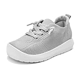 BICLUD Toddler Boy Girl Shoes Breathable Walking Sneakers Tennis Shoes Slip on Shoes-1151 Grey 26