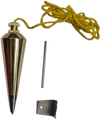 Brass Plumb Bob with Steel Tip for Construction Works 220gm, Pack of 1