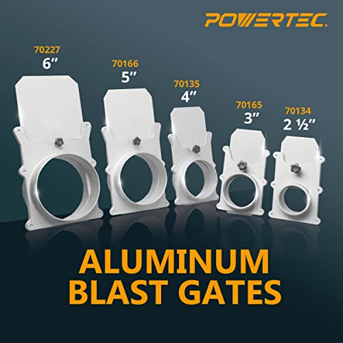 Image of POWERTEC 70165 Aluminum Blast Gate, 3 inch