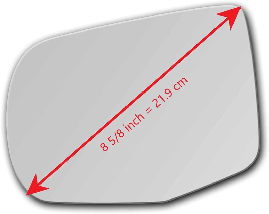 New Replacement Mirror Glass with Full Size Adhesive for 2019-2021 Acura RDX 2014-2020 MDX Driver Side View Left LH