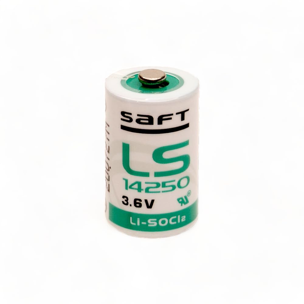 Saft LS14250 3.6Volt Size 1/2AA Lithium Thionyl Chloride LiSOCL2 Battery for Memory Backups