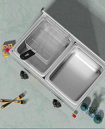 11L/ 23L Kommerzielle Fritteuse Gas Arbeitsplatte Edelstahl Pommes frites für Restaurant Home Fries Chicken Chip Fry Kitchen – Bild 4