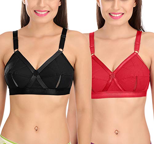 Image of SONA Women's Cotton Non-Padded Wire Free Full Coverage Bra Assorted