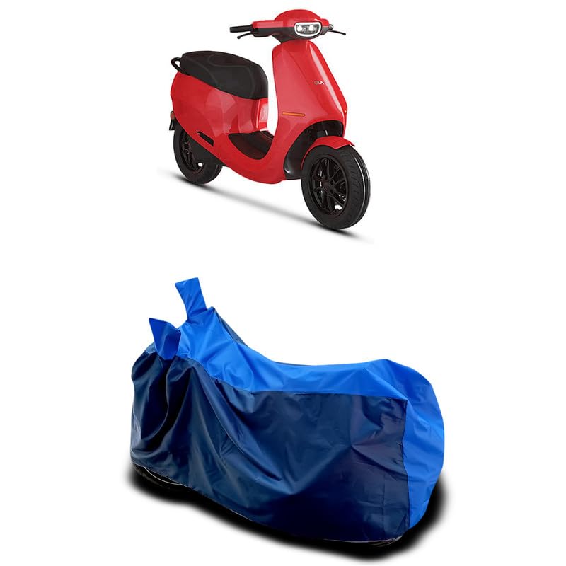 Image of DUFFEL-Two Wheeler Bike Body Cover Compatible for Ola S1 Air Heat Protectio /UV-Rays /Birds Dropping /DustProof /Waterproof All Variants [Nevay Blue]