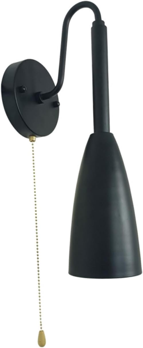 MERRYHAPY Decorative Wall Lamp Pull Chain Mid Century Modern Sconce Lights for Bedroom Living