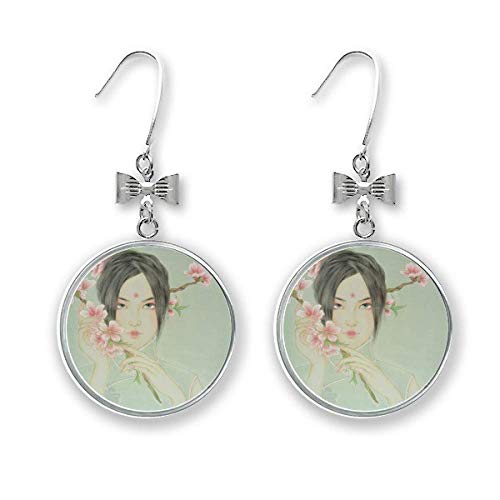 Boucles d'oreilles nœud chinois en céramique artisanale de haute qualité