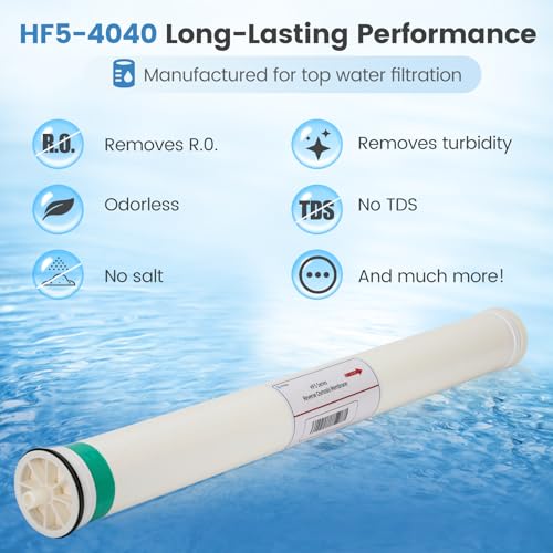 HF5-4040 RO Membrane Replacement for Axeon HF5-4040, HF5 Series Ultra Low Energy Reverse Osmosis Membrane, 2500 GPD RO Membrane, 98.5% Salt Rejection, 1000-2000 PPM by Virego - Used condition - Image 4