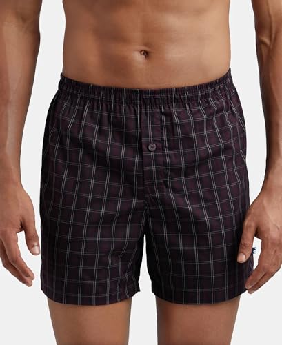 Image of Jockey 8222 Men's Super Combed Mercerized Cotton Woven Printed Inner Boxers with Ultrasoft and Durable Inner Waistband (Pack of 2)