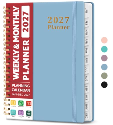 Taja 2027 Planner, Jan 2027 - Dec 2027 Monthly & Weekly Calendar Book